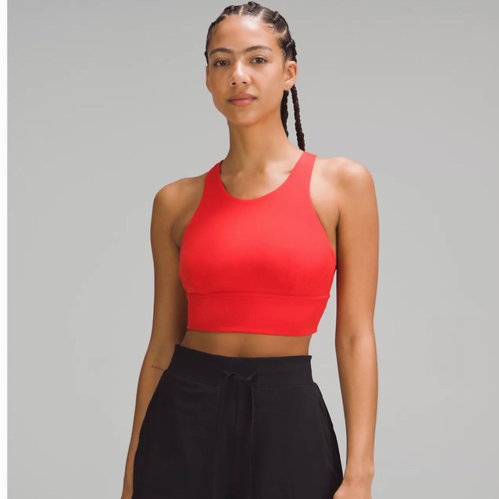 🌼Lululemon Wunder Train Longline Bra Dark Red Size 8